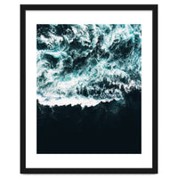 Oceanholic, Sea Waves Dark Photography, Nature Ocean Landscape Travel Eclectic Graphic Design