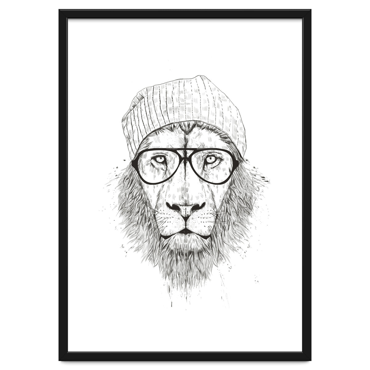 Cool Lion Bw