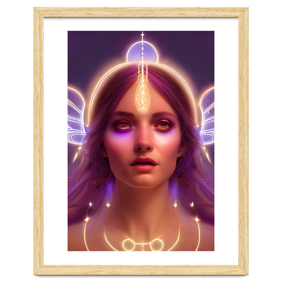 Purple Haze - Goddess of Light Digital Fantasy Artwork