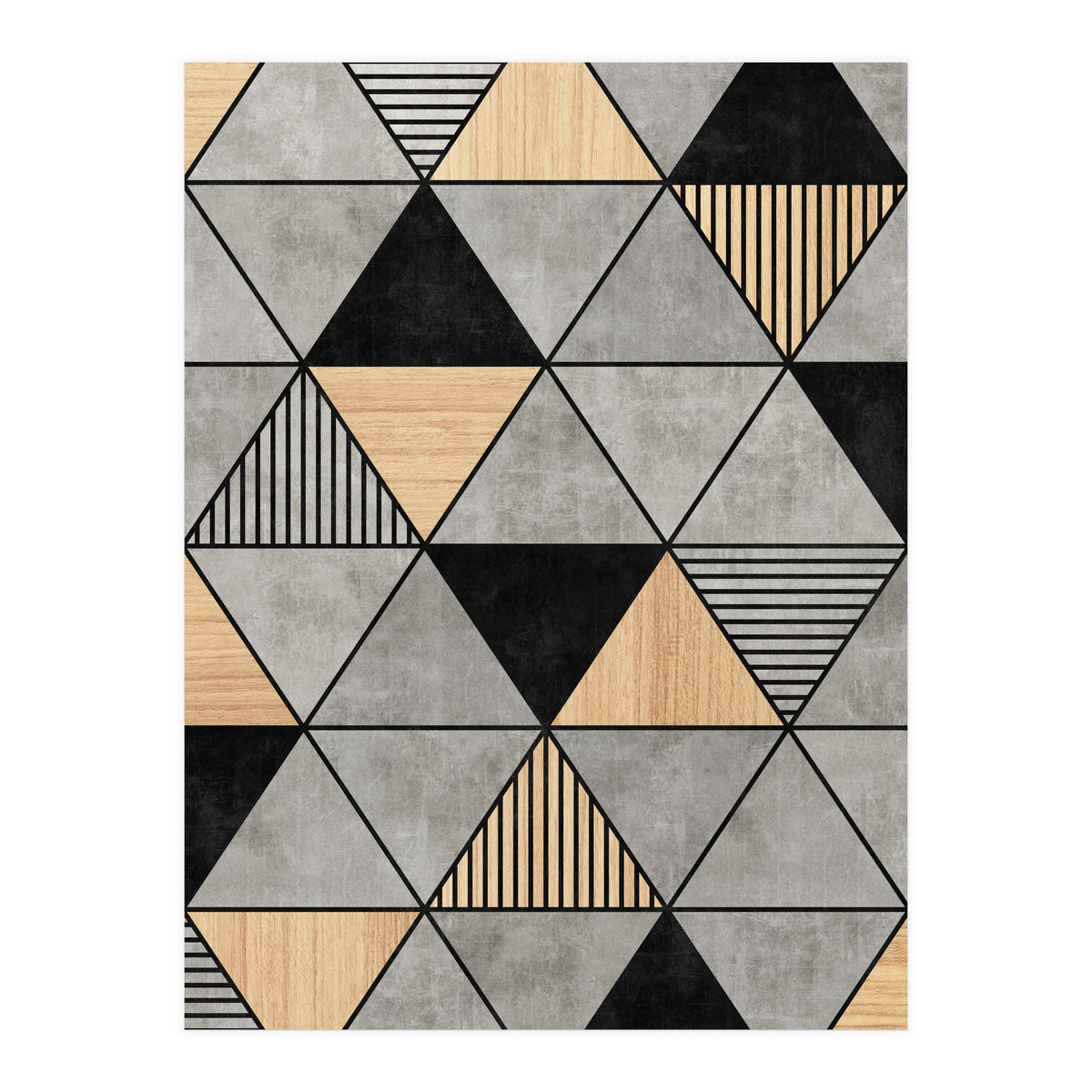 Concrete and Wood Triangles 2 (Print Only)