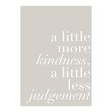 A Little More Kindness A Little Less Judgement Beige (Print Only) thumbnail