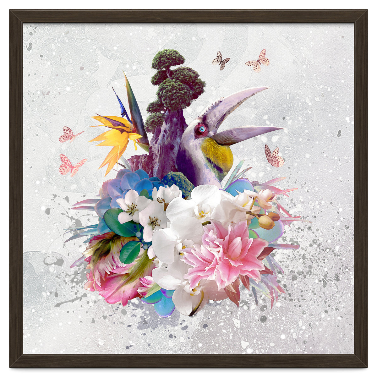 Floral Hornbill Grey