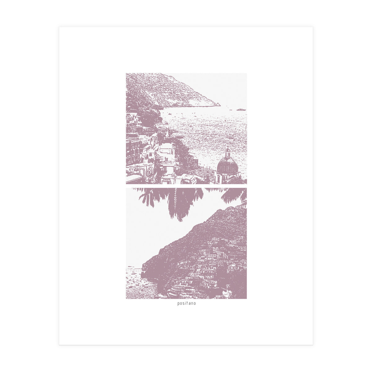 Printed Positano in Purple (Print Only)