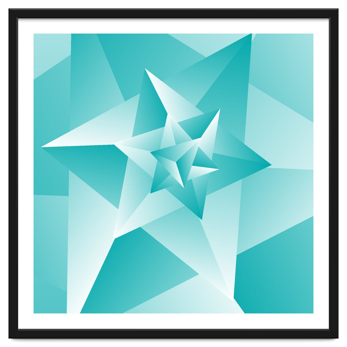 Bluish Trendy Triangle Pattern