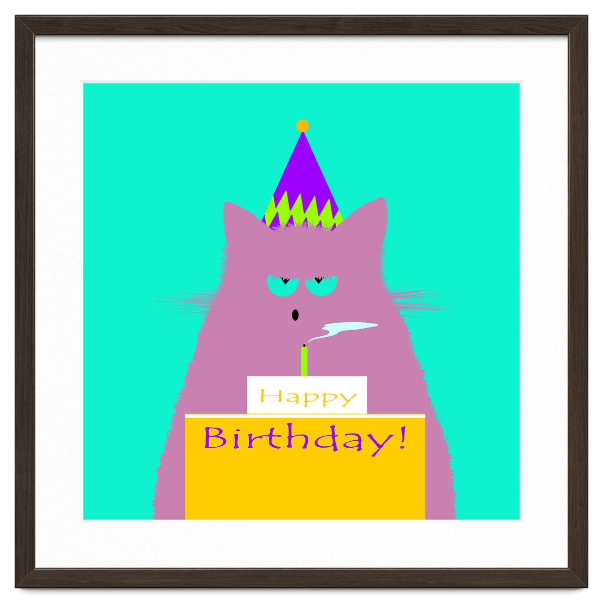 Birthday Lilac Cat