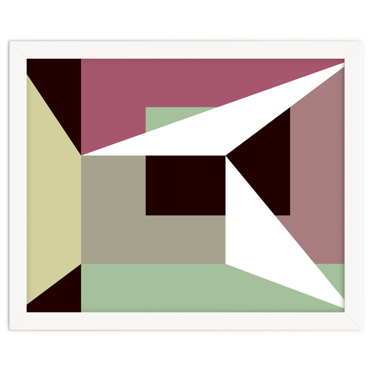 Geometric Shapes No. 26 - green & purple