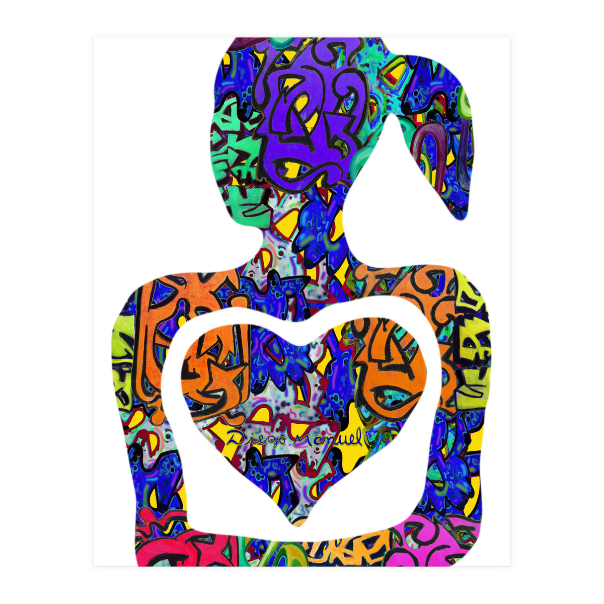 Mujer Digital 3 7  (Print Only)