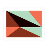 Geometric Shapes No. 17 - pink, brown, mint green & black (Print Only) thumbnail