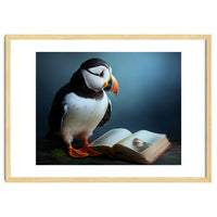 Puffin Reading a Book