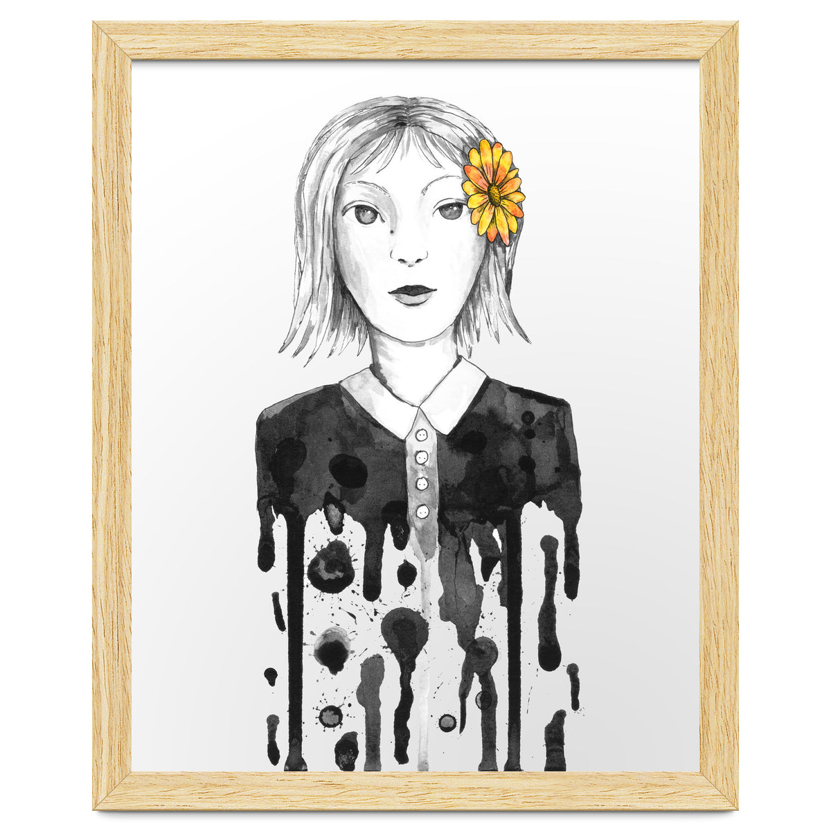 Flower dripping girl