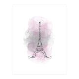 Watercolor Art Eiffel Tower | pink (Print Only) thumbnail