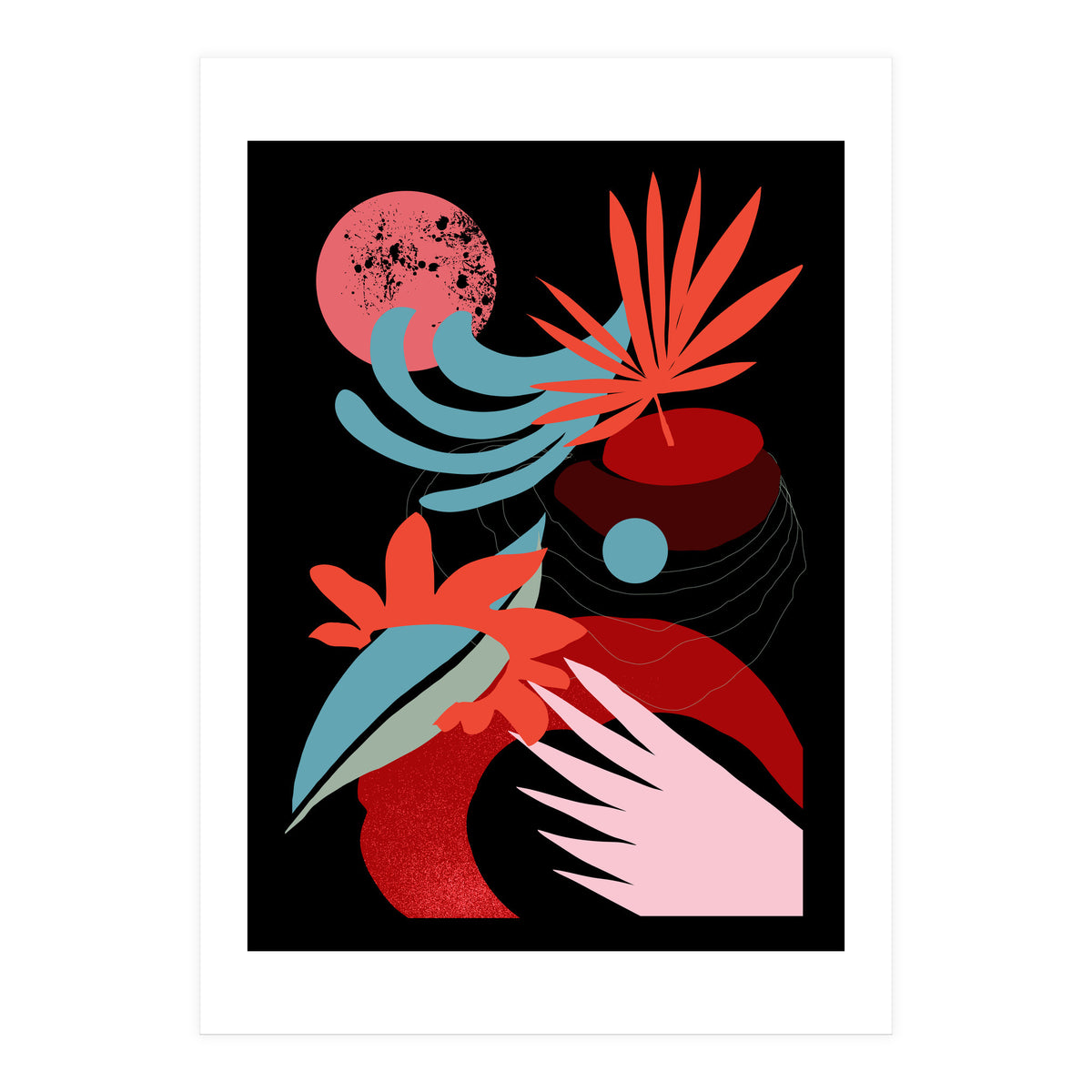 Dark night flowers (Print Only)