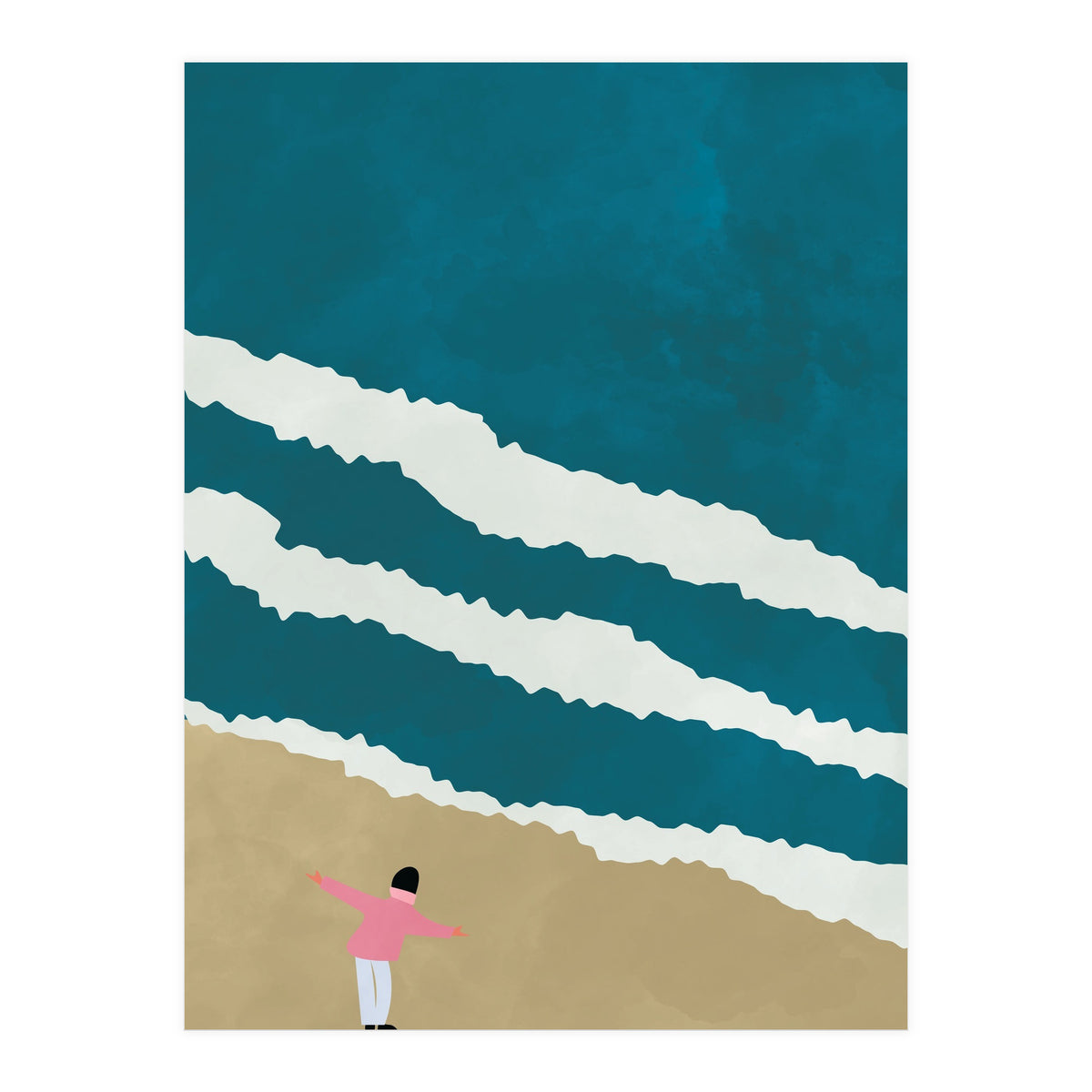 Minimalist Beach Illustration (Print Only)