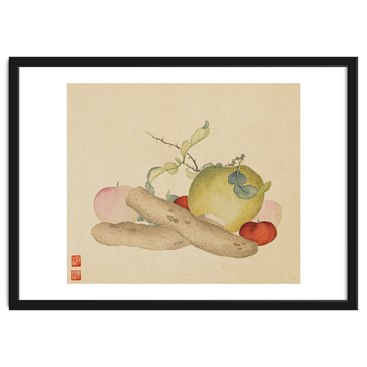 Wang Chengyu~flowers And Vegetables, Vegetables, Fruits, Yam, Apple, Pear