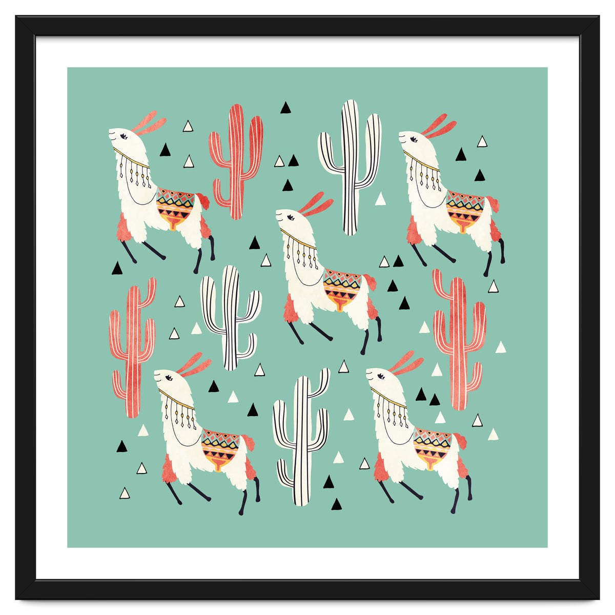 Llama In Green Desert