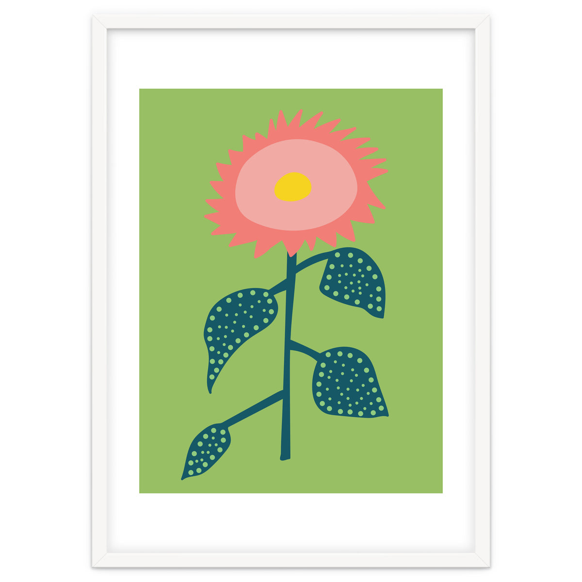 Abstract Sunflower Art