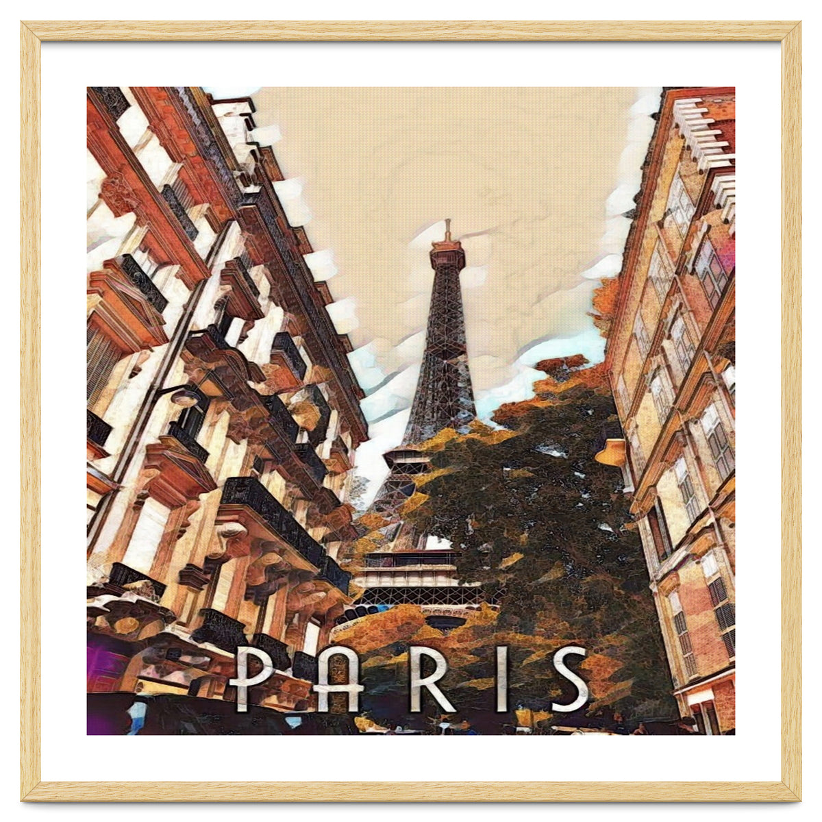 Paris, Eiffel tower street view.