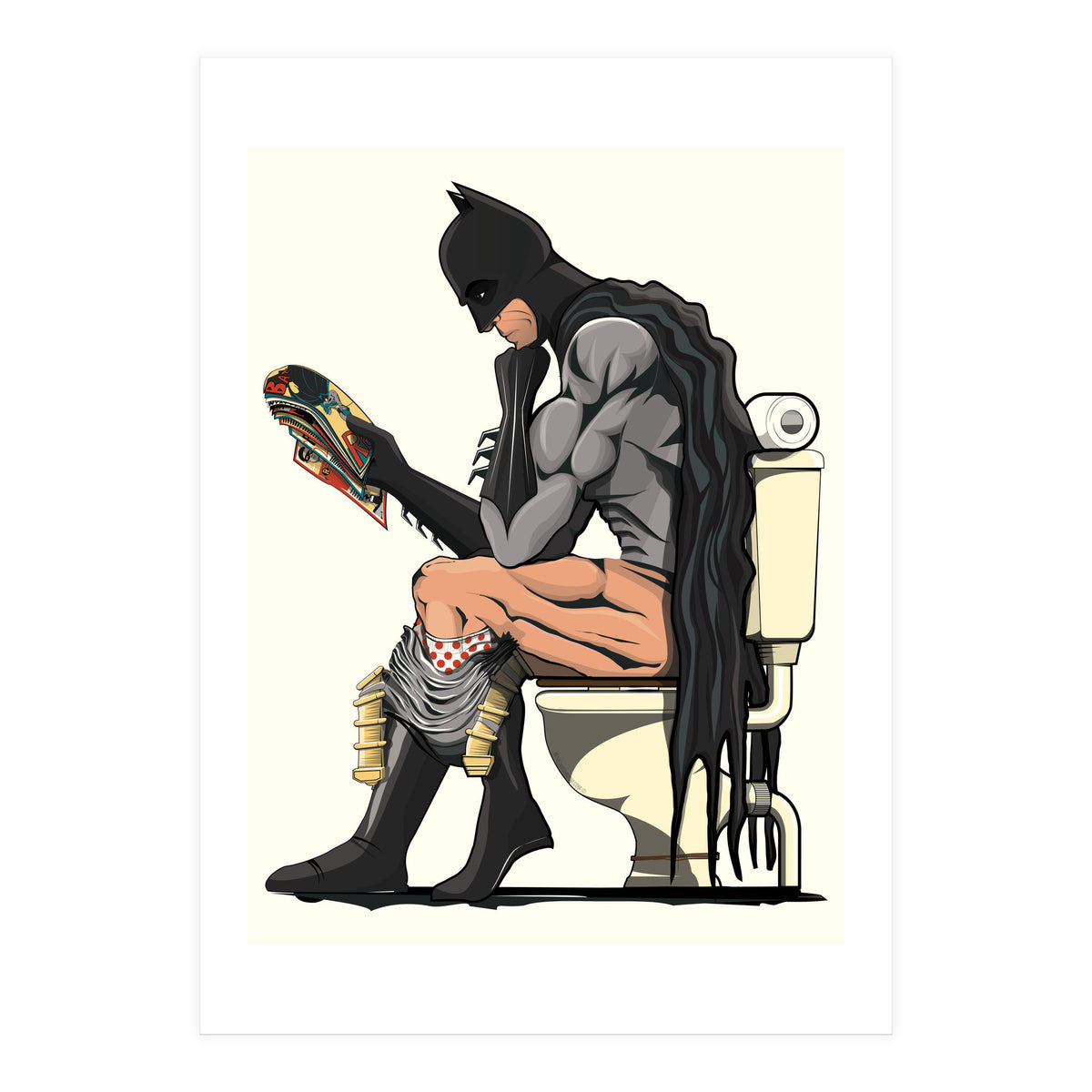Batman on the Toilet (Print Only)