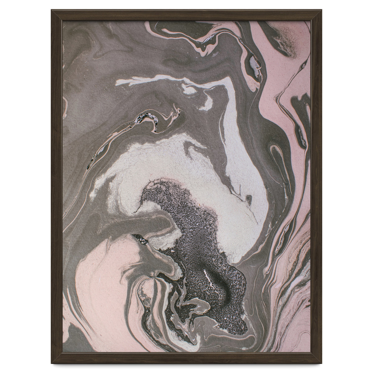 Pink and gray marbled paper