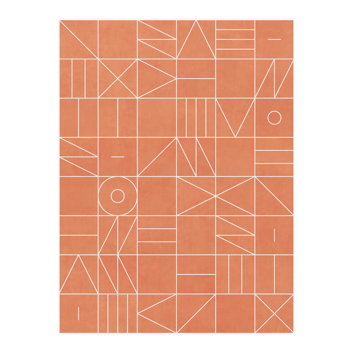 My Favorite Geometric Patterns No.5 - Coral (Print Only)