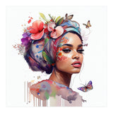 Watercolor Floral Arabian Woman #7 (Print Only) thumbnail