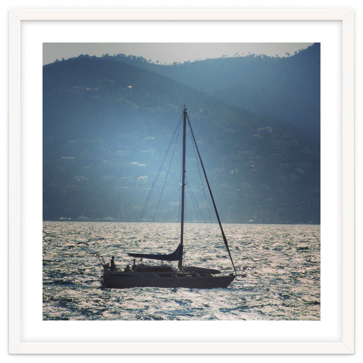 Sailing boat at sunset