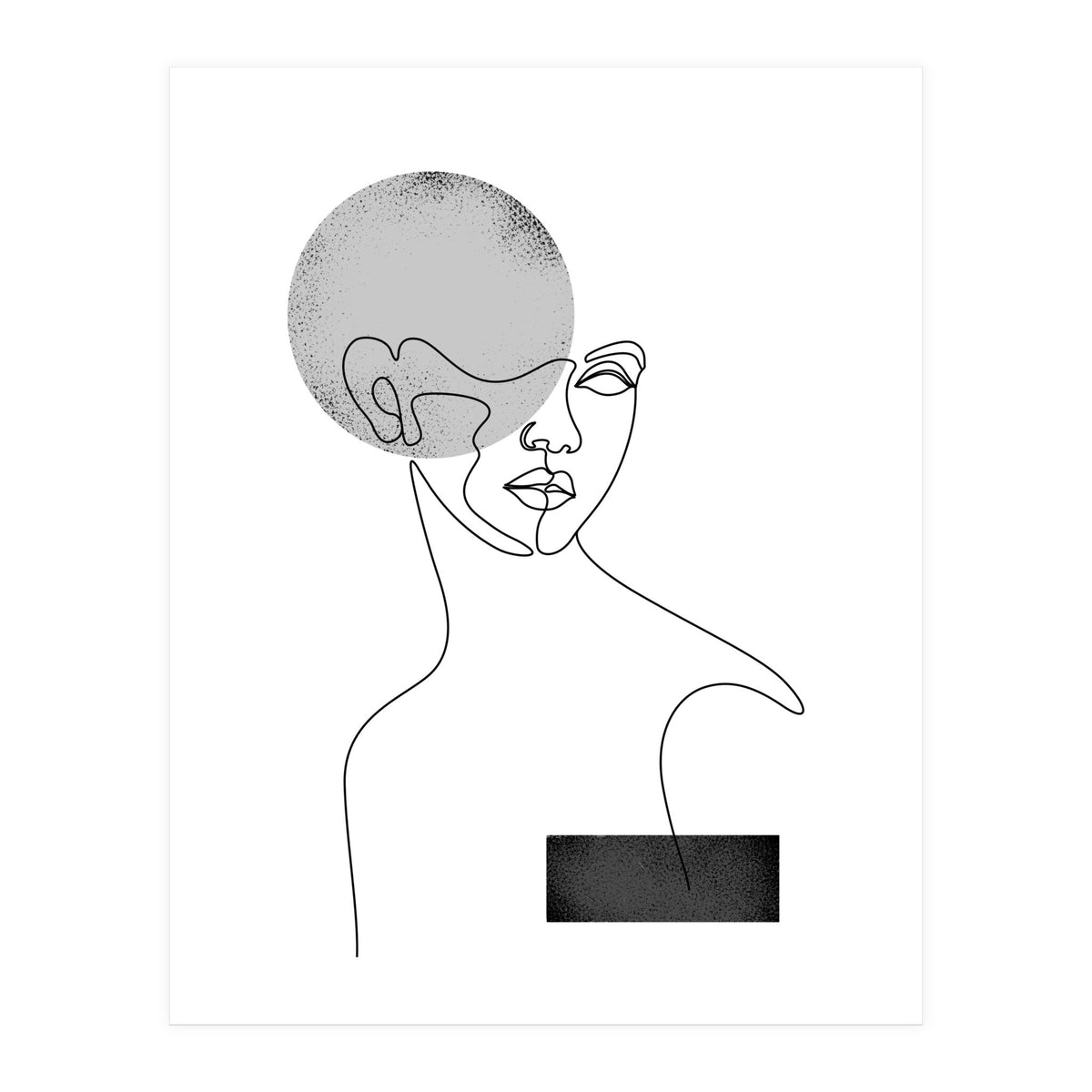 black white woman (Print Only)