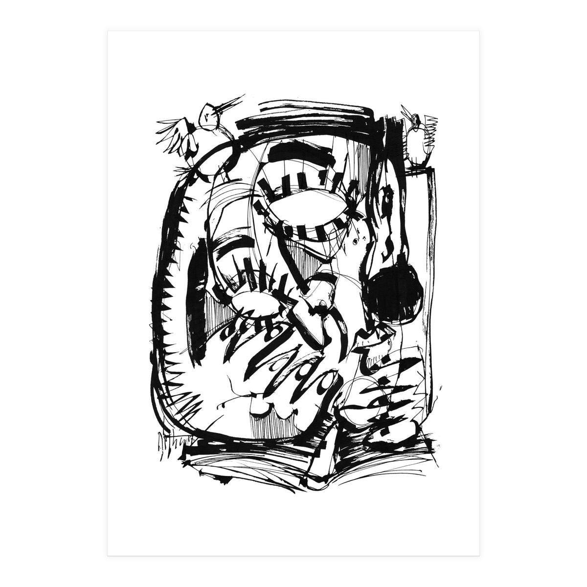 The Scholar - b&w (Print Only)