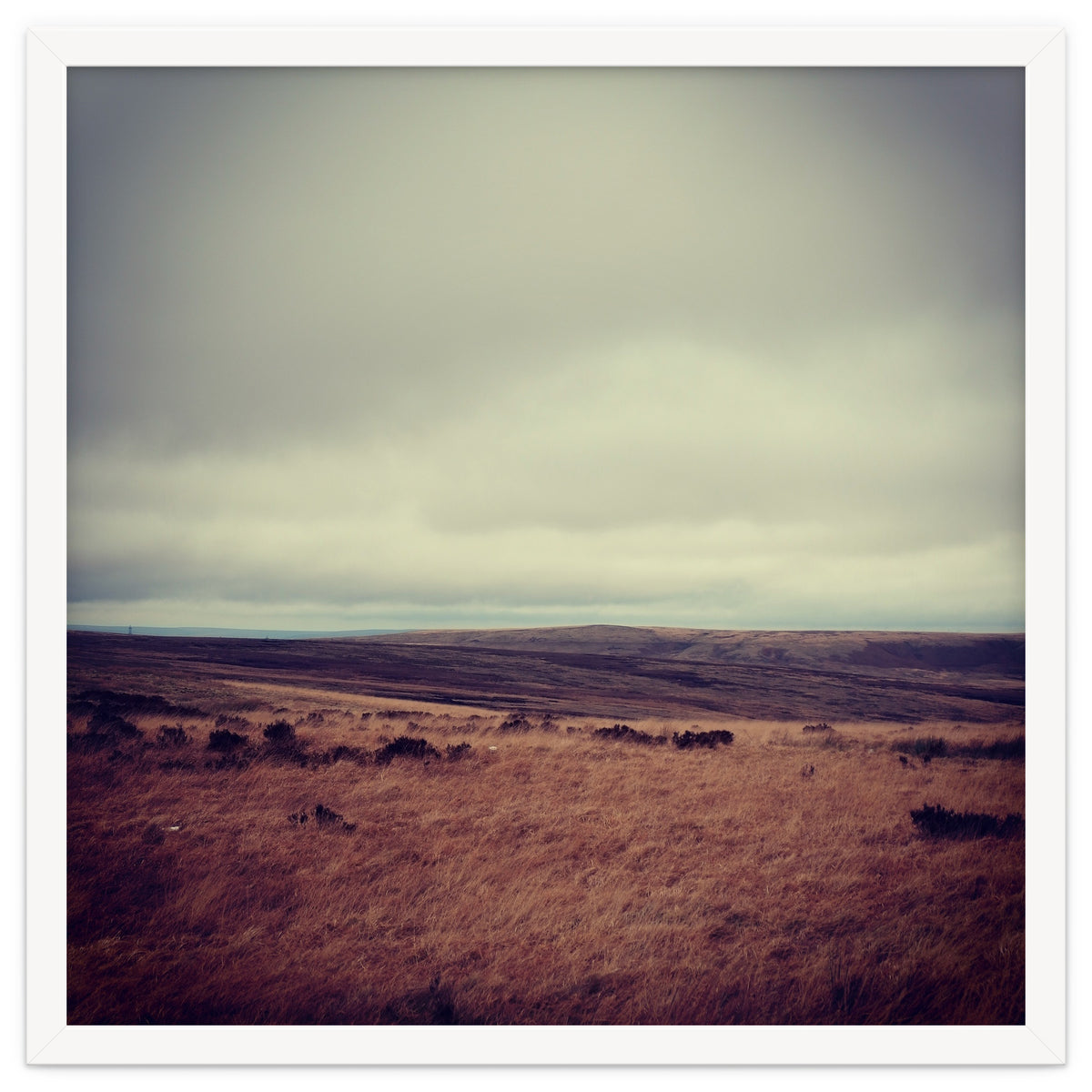 Bleak winter landscape of Saddleworth Moor