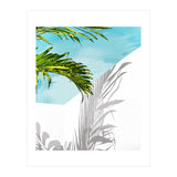Palms In My Backyard, Tropical Greece Architecture Travel Painting, Summer Scenic Building  (Print Only) thumbnail