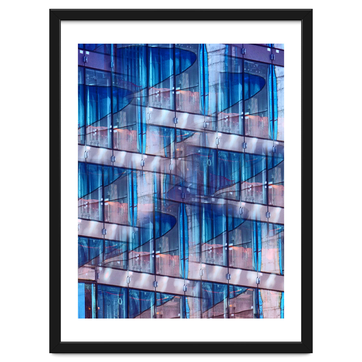 Blue Skyscraper Abstract