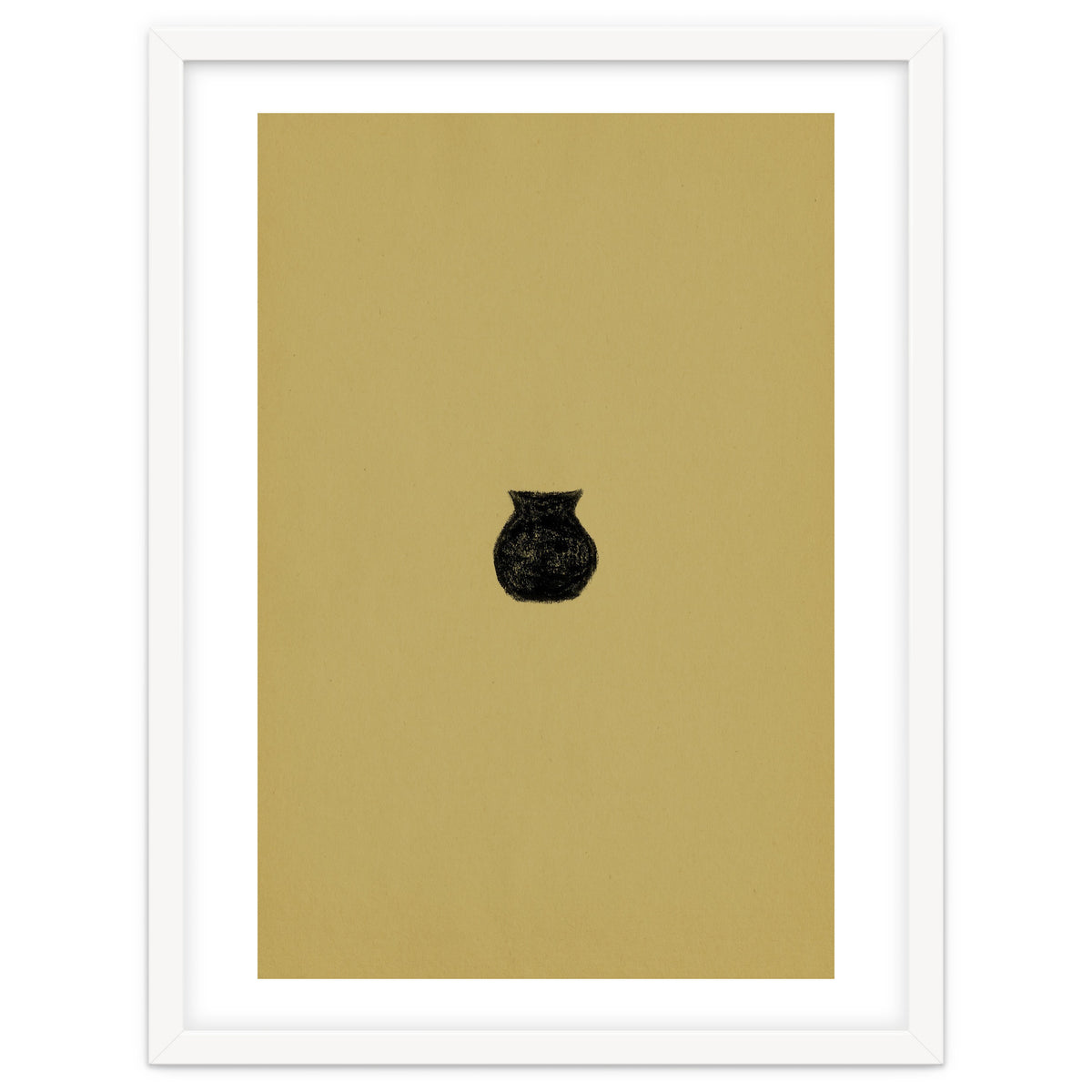 Olive green and black crock