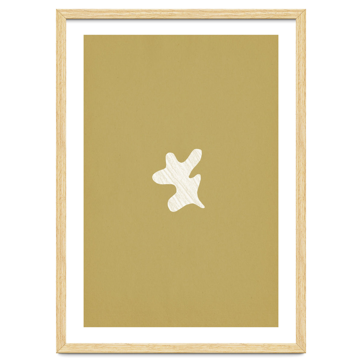 Olive green Matisse inspired shape