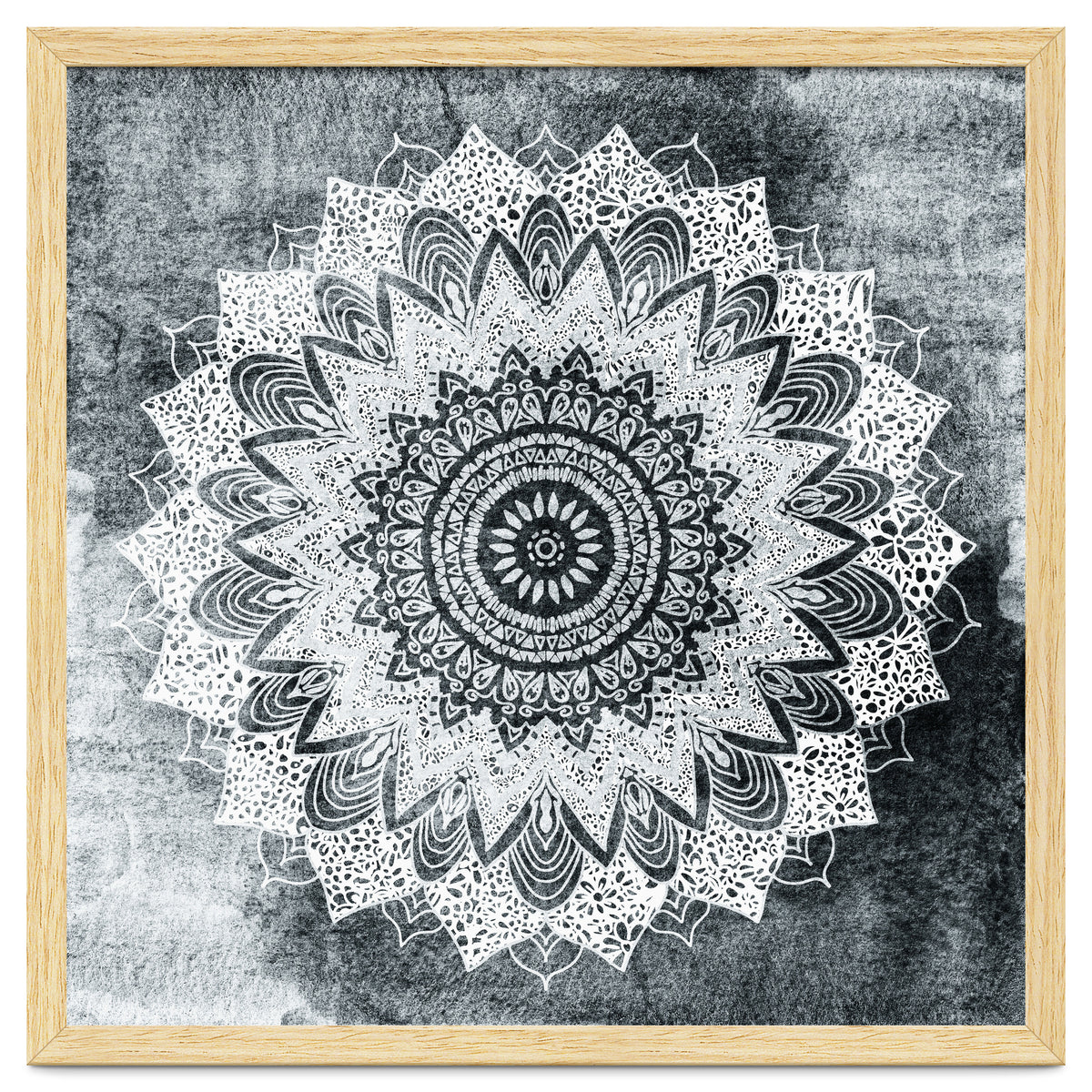 Bohochic Mandala In Gray
