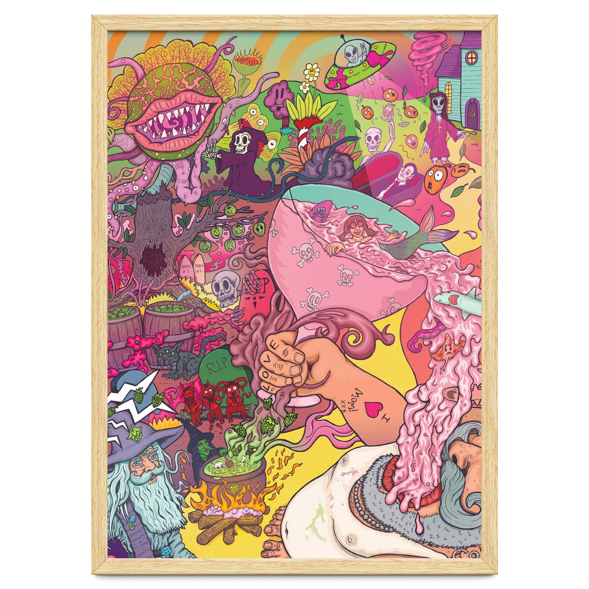 Abbeydale Brewery Collab Series Full Illustration - Yeastie Boys UK, Northern Monk, Origins Fyne Ales, Haand, Brew York and Black Jack Brewery.