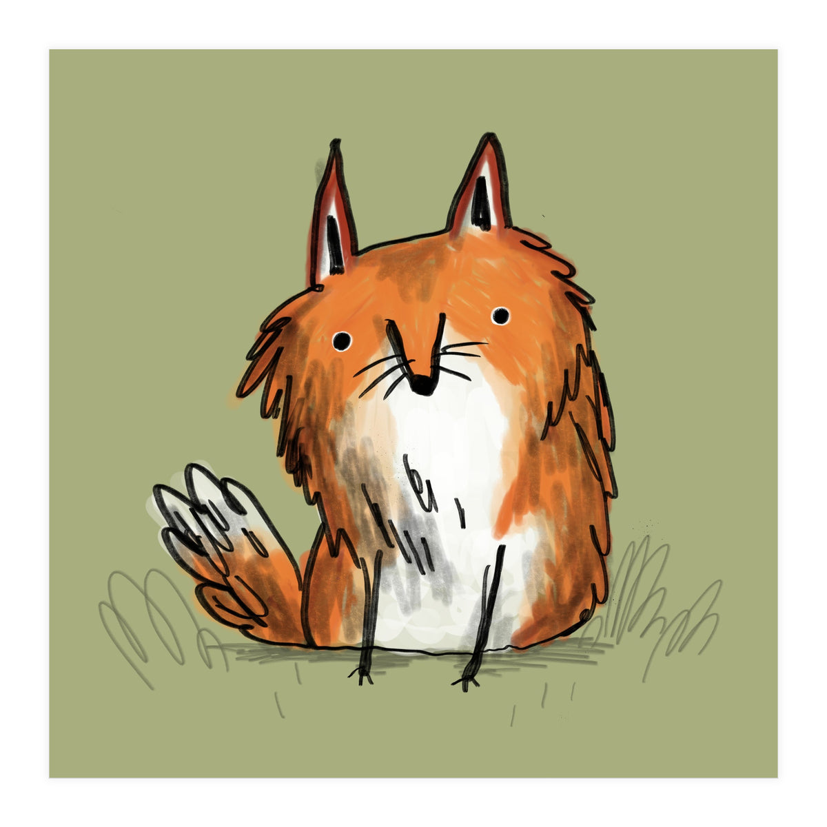Scraggly Fox (Print Only)
