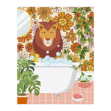 Lion Bathing on Groovy Bathroom (Print Only) thumbnail