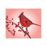 Northern Cardinal Bird Low Poly Art  (Print Only) thumbnail