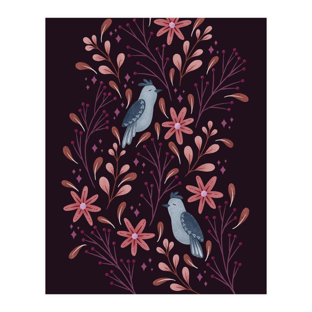 Folk-Art Birds (Print Only)