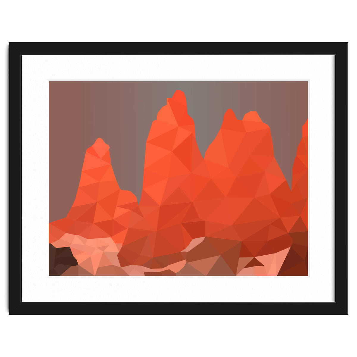 Torres Del Paine National Park Low Poly Art