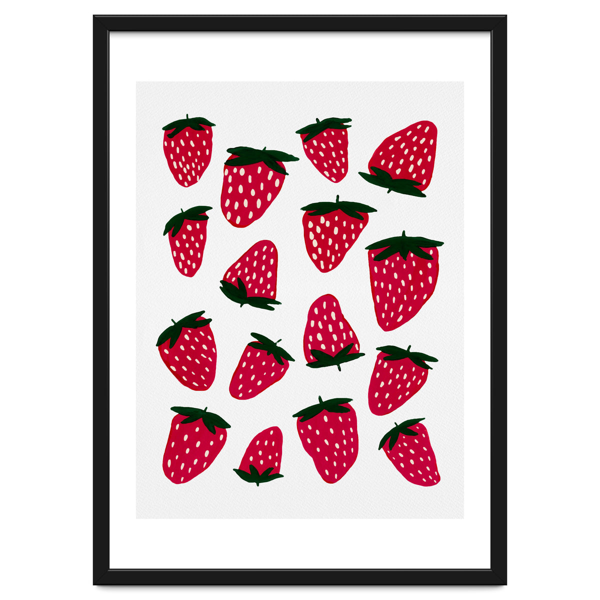 Summer strawberries red