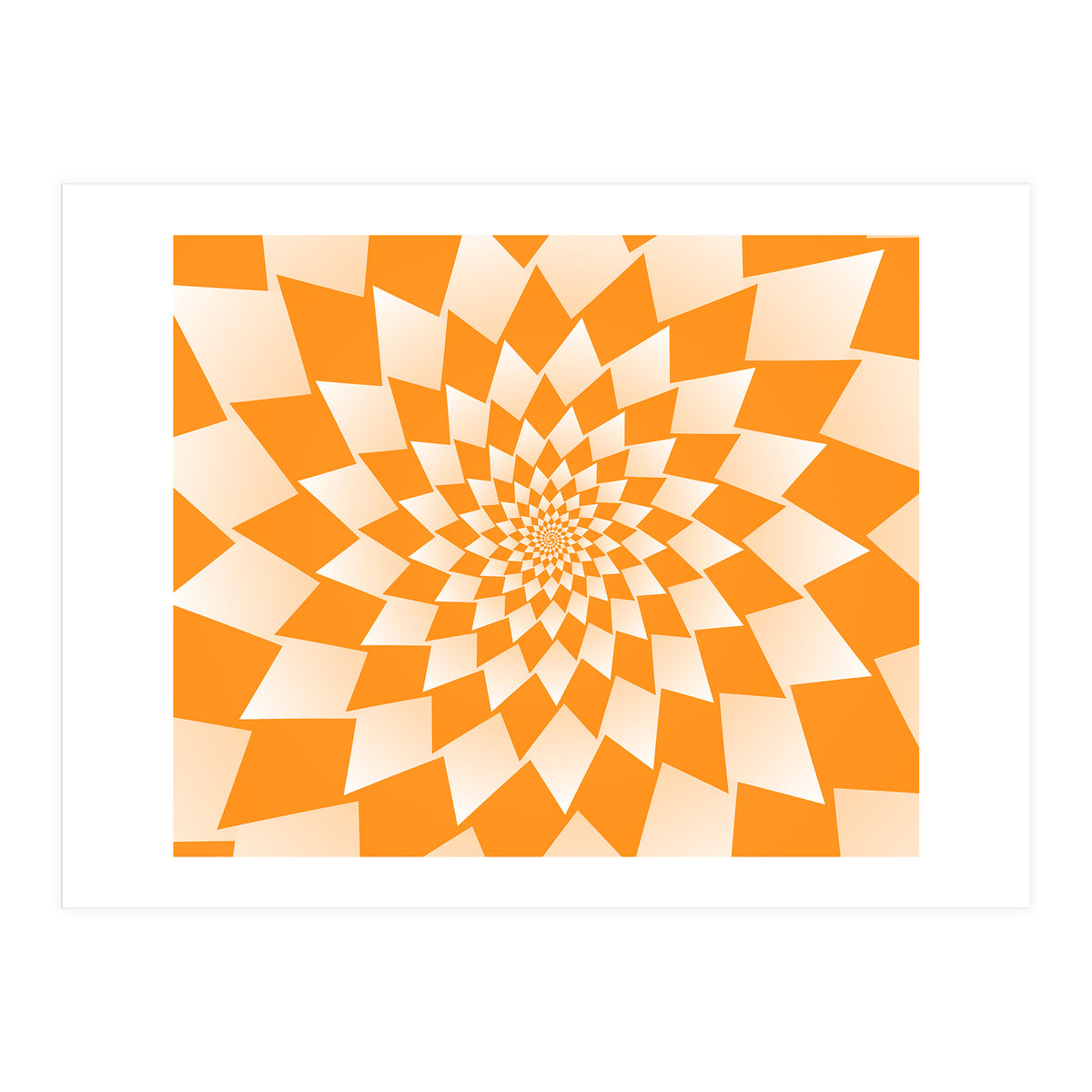 Abstract Orange Geometric  (Print Only)