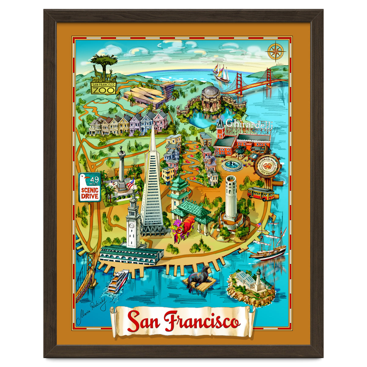 San Francisco Map Illustration