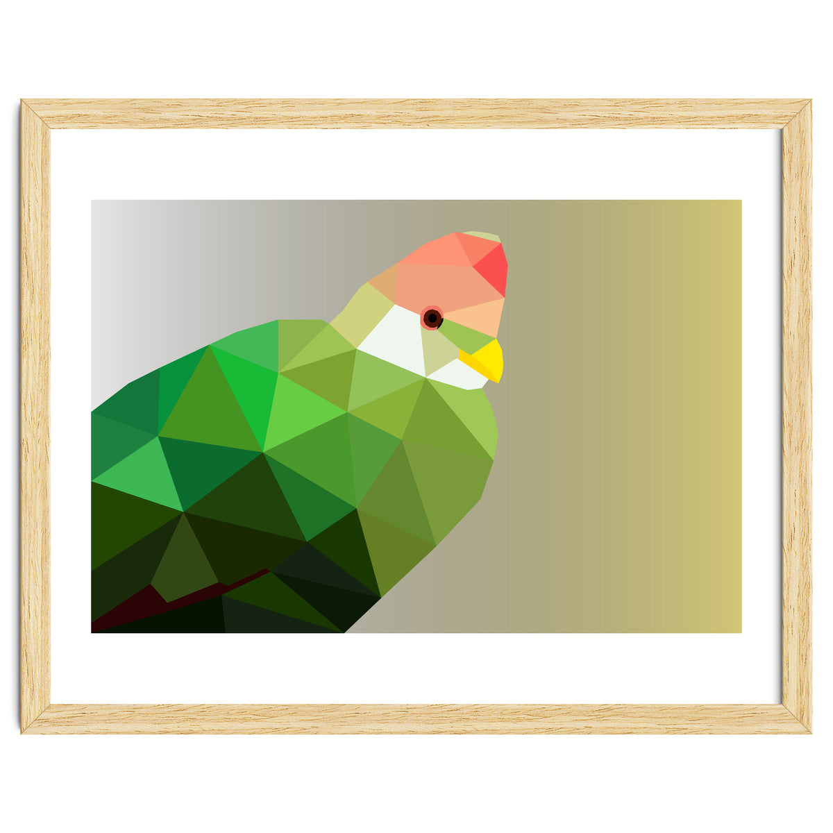 Red Crested Turaco Low Poly Art