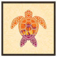 Tropical Sunset Sea Turtle Design