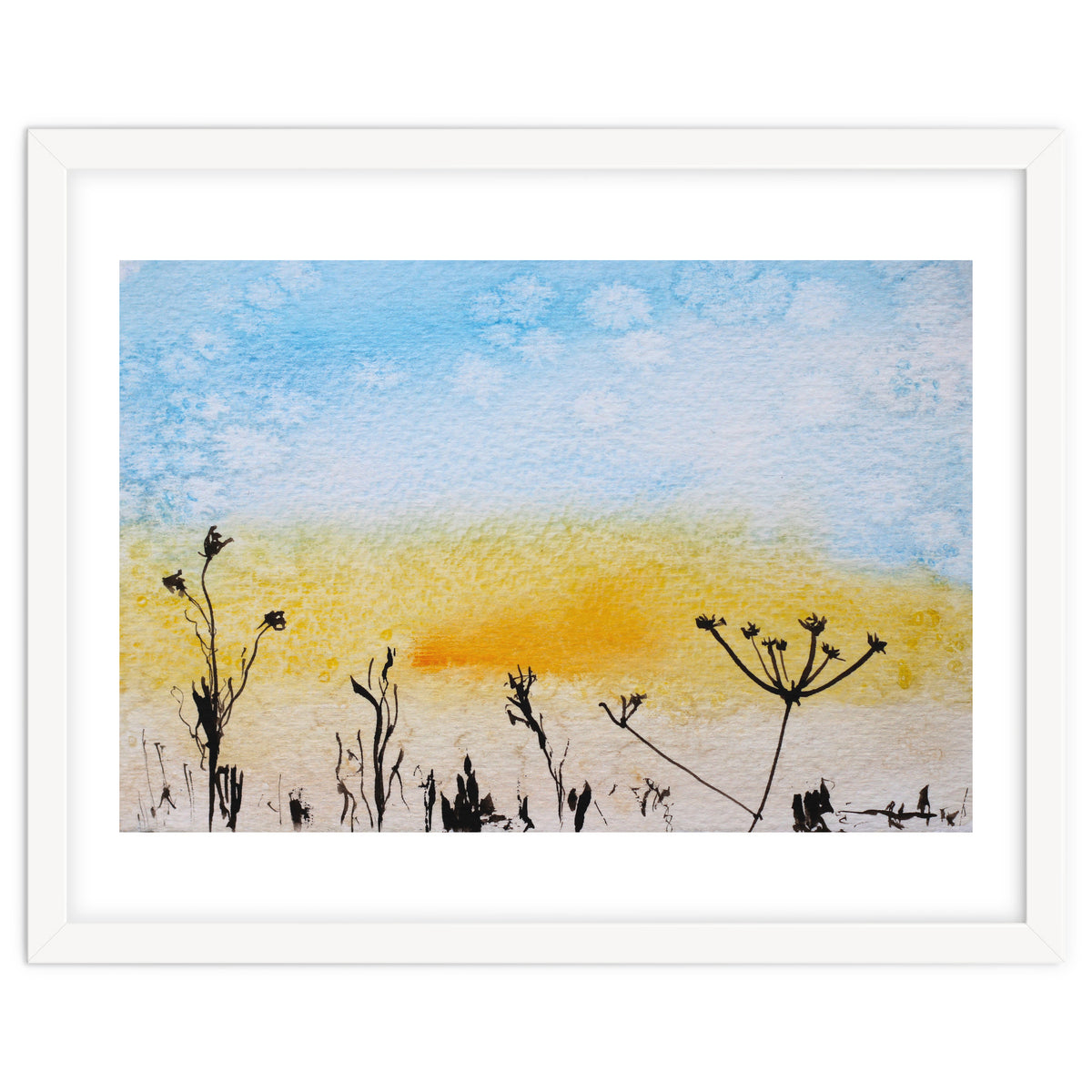 Winter sunrise || watercolor