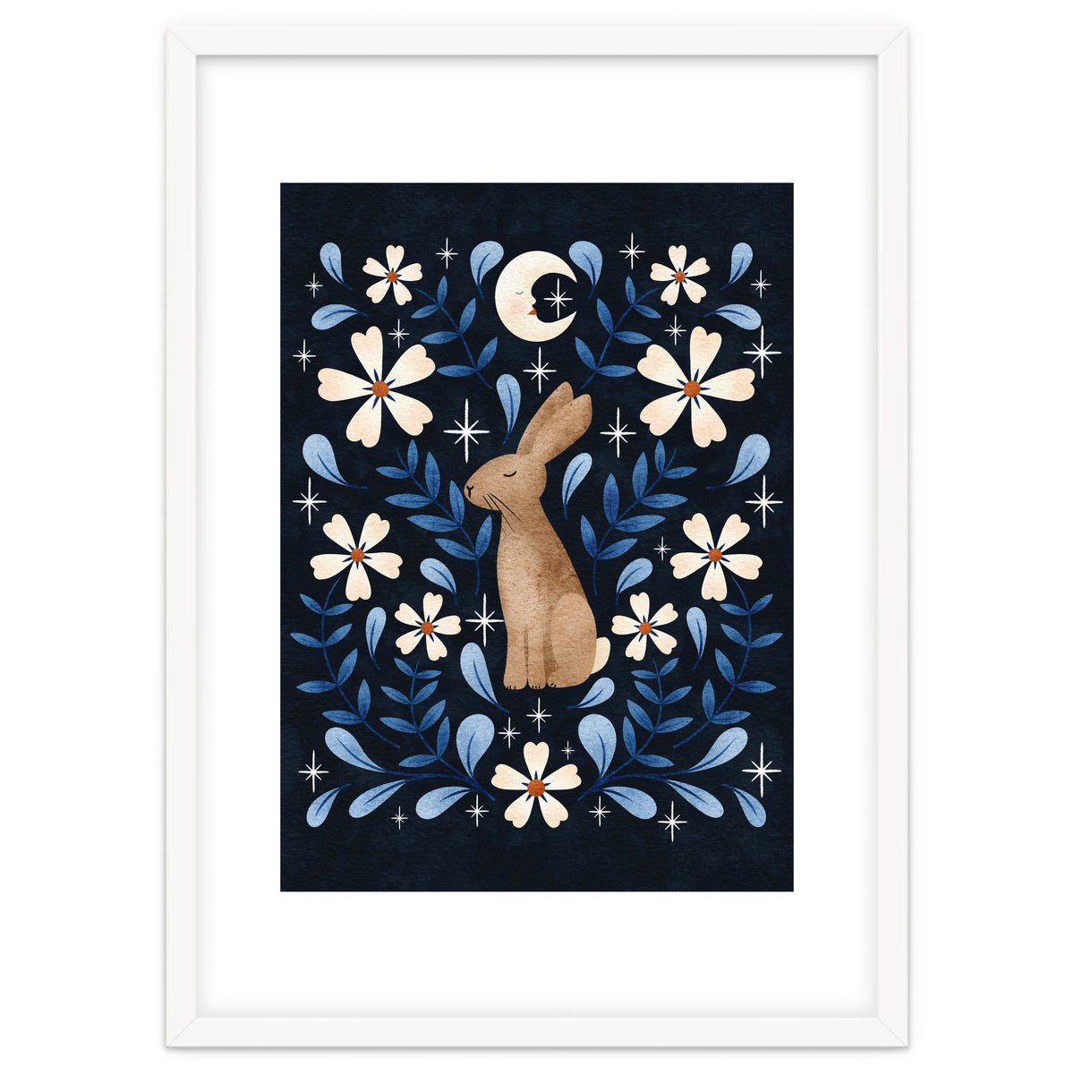 Floral Folk Art Hare