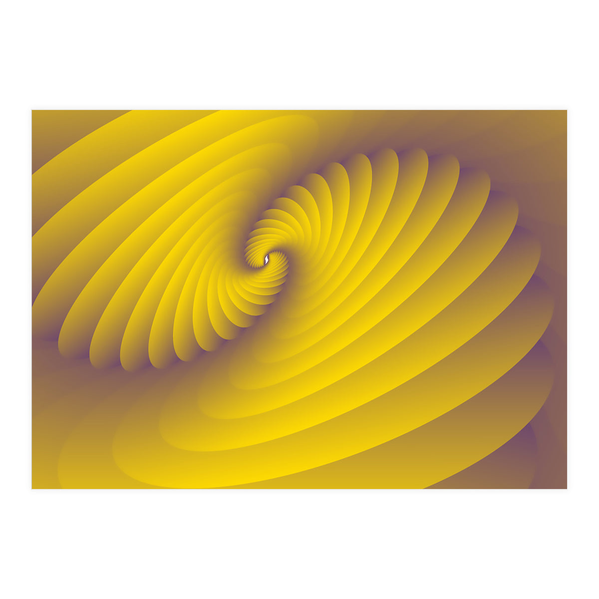3d Abstract YELLOW Spiral Modern ART (Print Only)