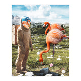 Alternate Reality, Surrealism Digital Photography, Space Flamingo Astronaut Collage (Print Only) thumbnail