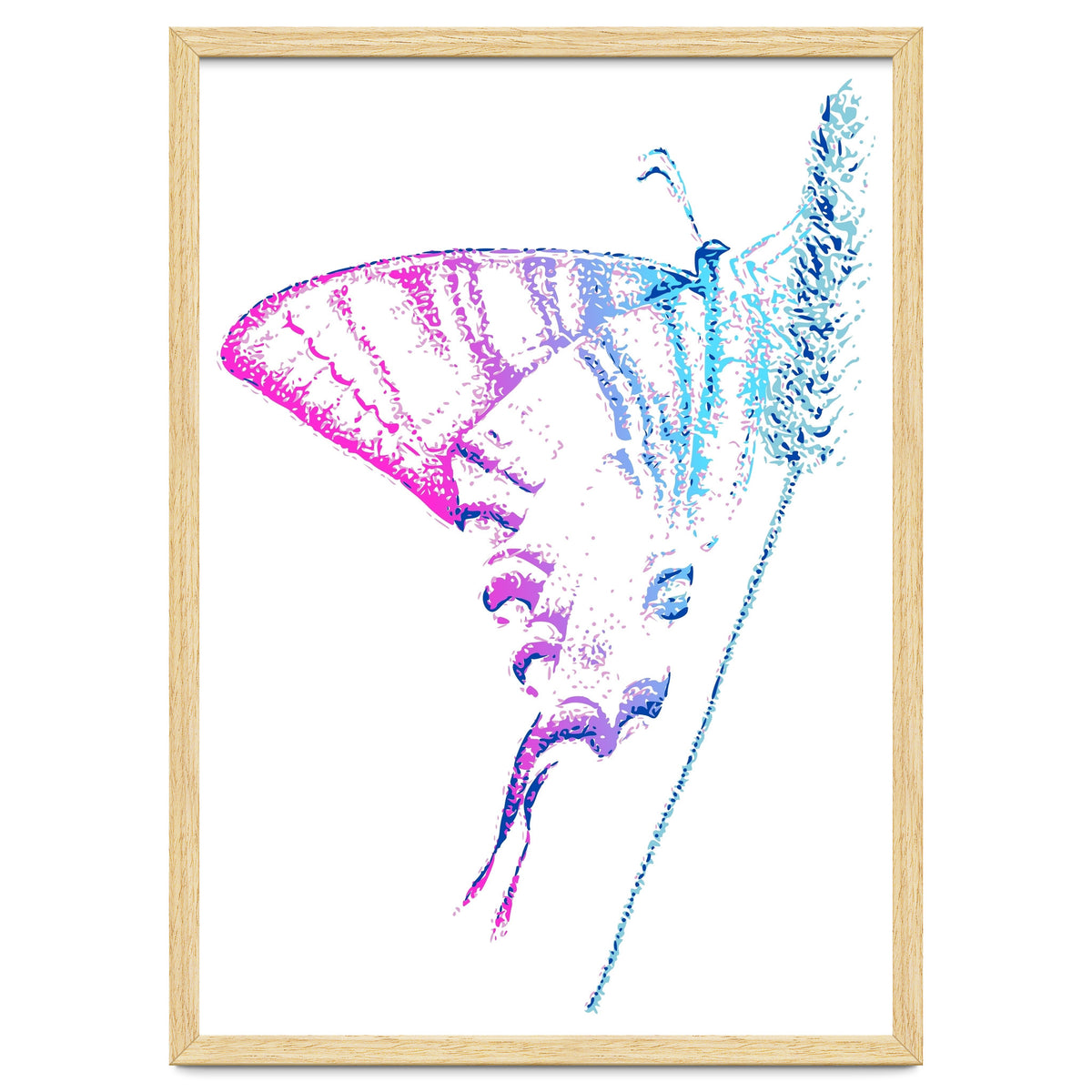 Swallowtail On Grass in Pinquoise